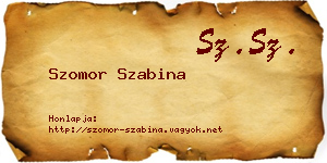 Szomor Szabina névjegykártya