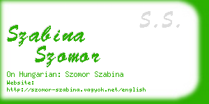 szabina szomor business card